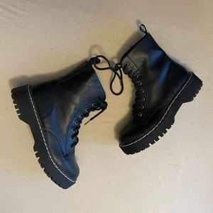 Black Chunky Combat Boots size 8